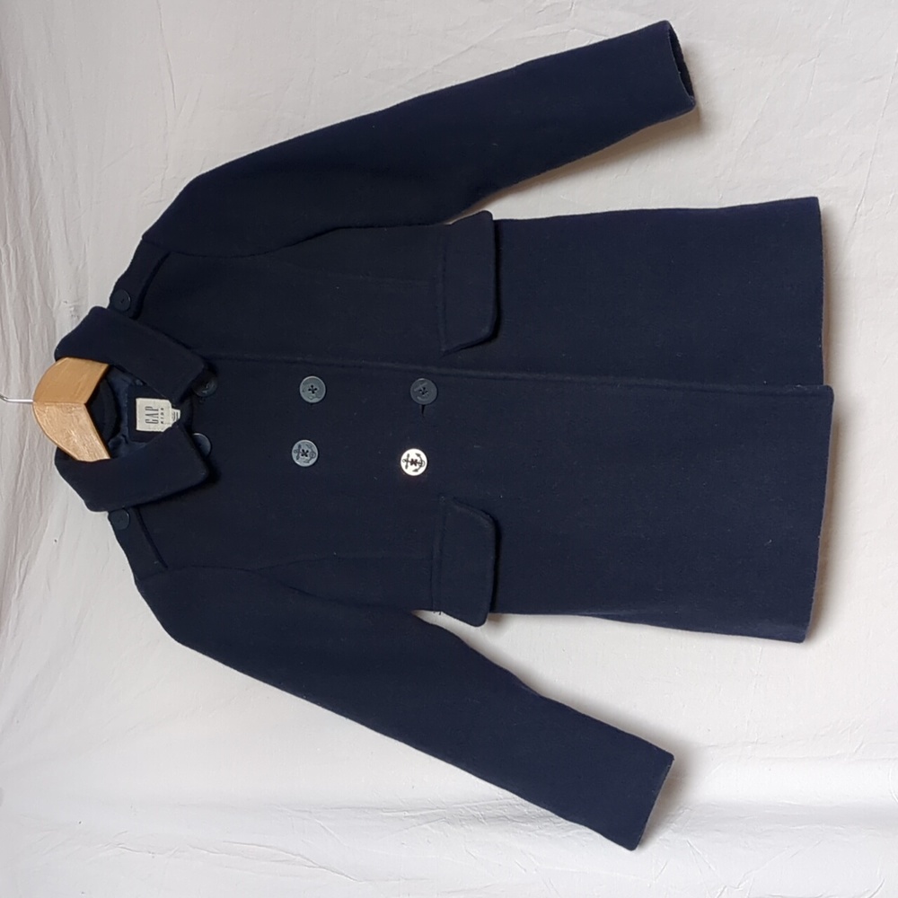 GAP navy blue wool peacoat girls medium